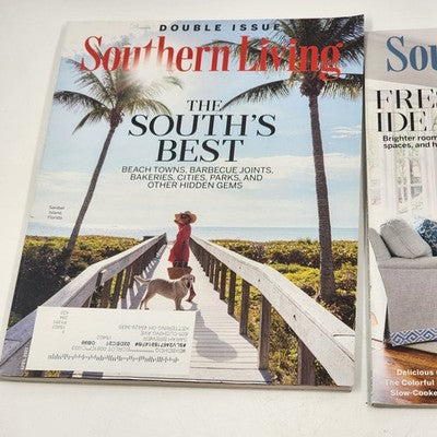 8 Southern Living Magazine Editions Including March to October 2021 By Meredith