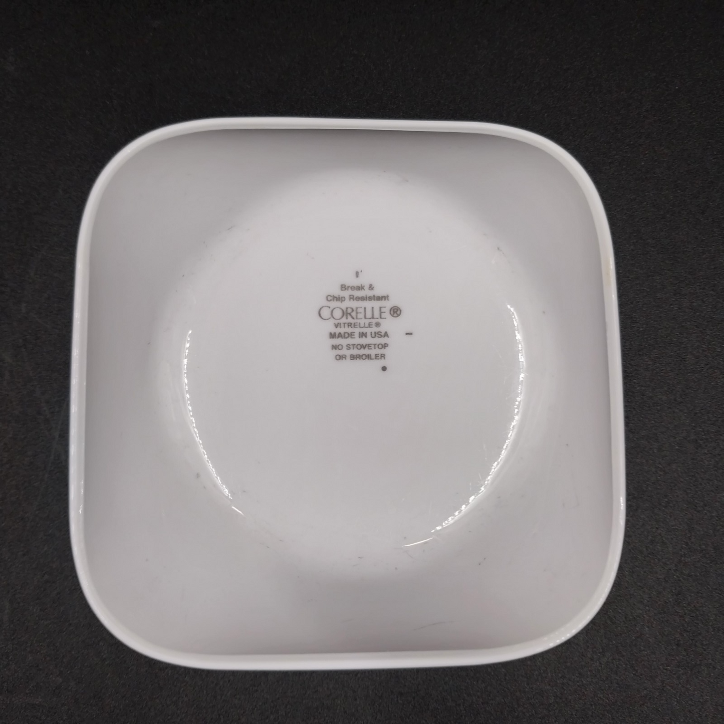 6 Corelle Vitrelle Scandia White 6.5" Square Soup Cereal Bowls Oven Safe