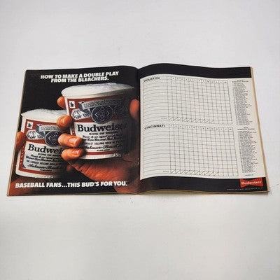 Cincinnati Reds 1984 Scorebook vs. Houston Astros Eddie Milner Cover Unscored