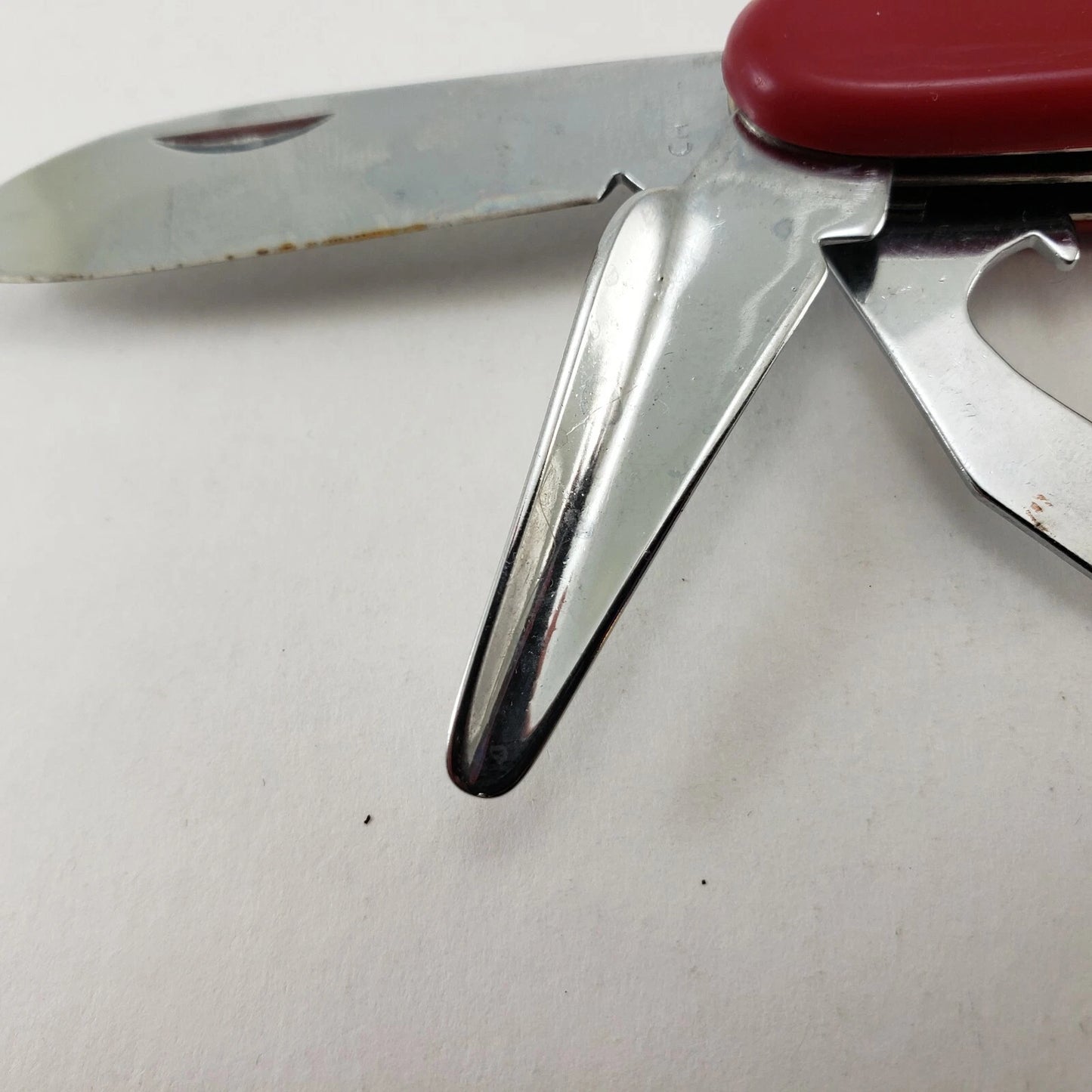 Red Multi-Blade Pocket Knife 5-in-1 Tool Stainless Steel 3¾"Base 2¼" Blade China