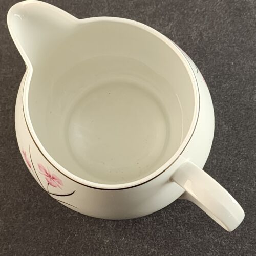 Creamer Caprice China Pattern by Easterling 4" x 3½" h Floral with Silver Trim