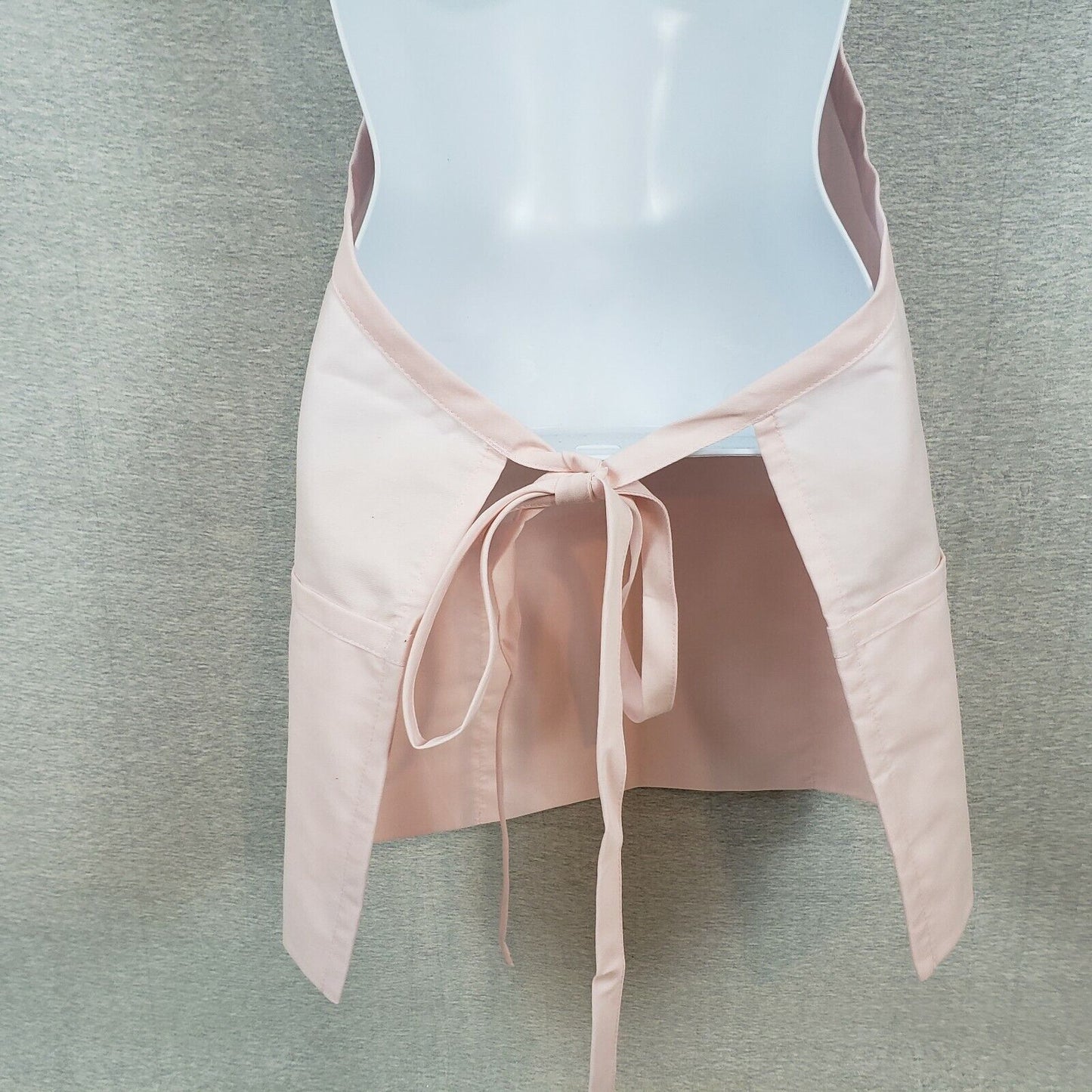 Breast Cancer Awareness Pink Ribbon Pink Bib Apron 3 Pocket 28"W x 24"L Adj Neck