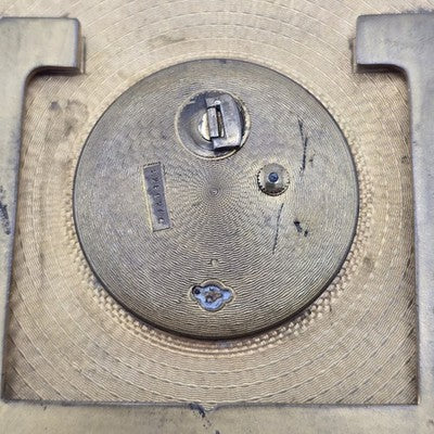 Tiffany & Co Sterling 925 Case Antique Travel Desk Clock Square 8 Day Movement