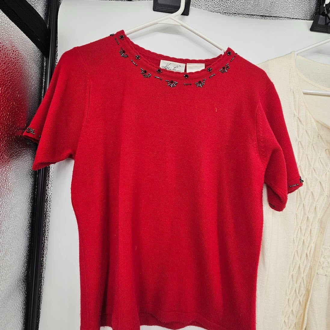 5 Tops Sweaters Ladies Women Pink Red White Medium Kathy Lee Heidi Worthington