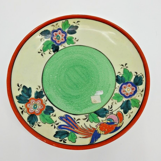Collectable Plate Japanese Hand Decorated Bird Floral Pattern 8 inch 20cm