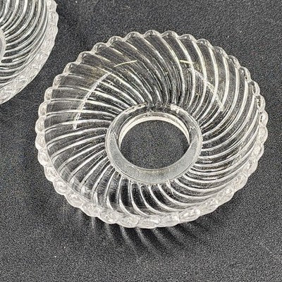 2 Cast Lead Crystal Babiche Candle Cup 3" Chandelier Light Lamp Parts