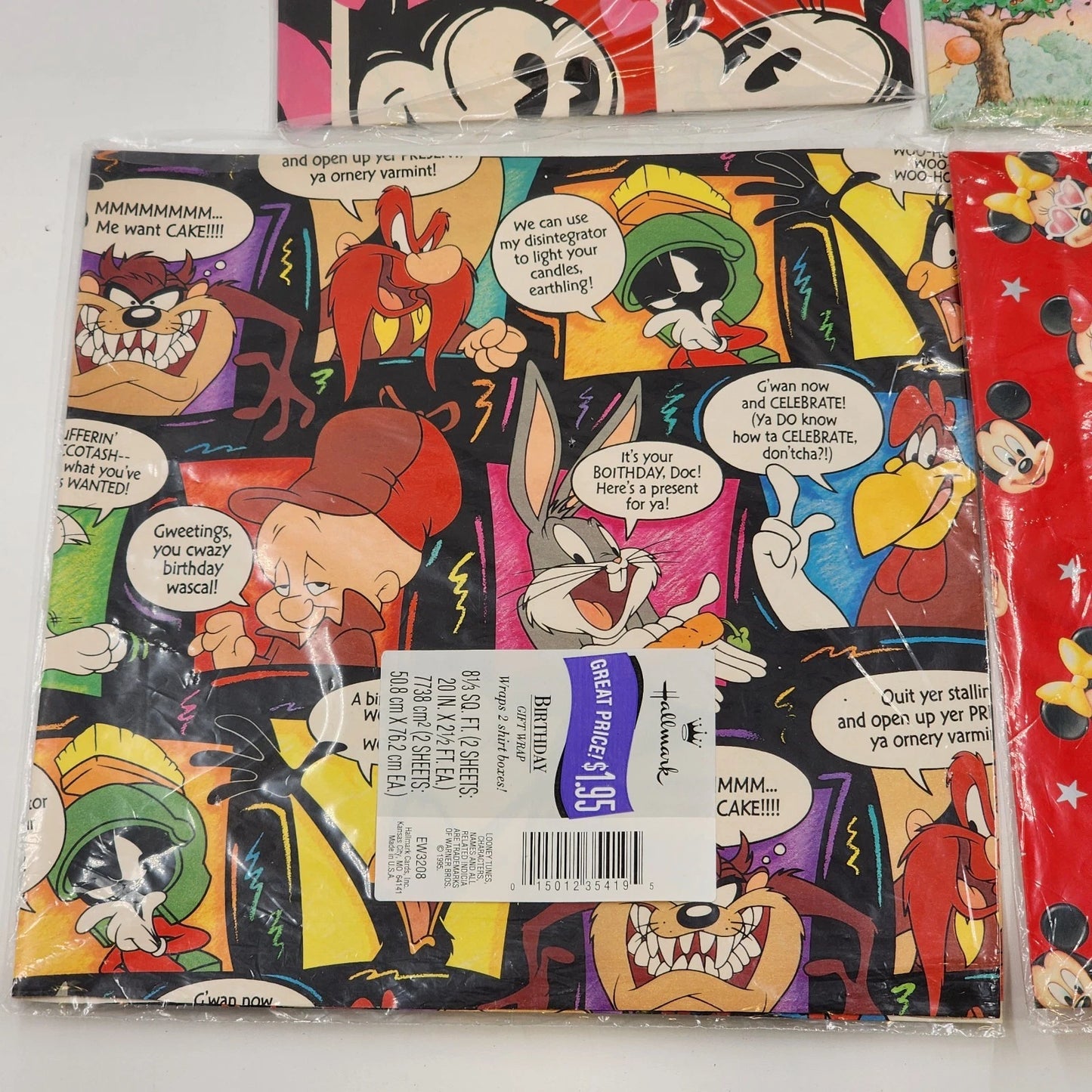 Lot of 4 Gift Wrap Packs Celebrations by Gibson & Hallmark Assorted Designs New