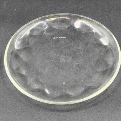 Pyrex Ovenware 8.5"x1" Clear Glass Lunch Plate Dimpled Thumbprint Design Vintage