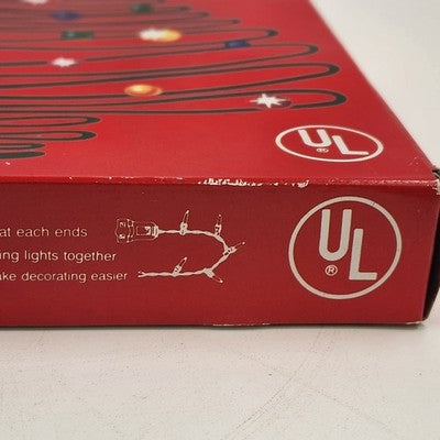 Fabri-Centers 100 Clear Mini Christmas Lights Super Bright String to String NIB