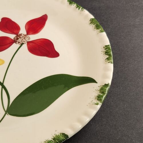 Southern Potteries Blue Ridge Luncheon Plate Hand Painted 9¼" Showgirl Design