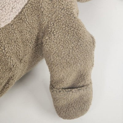 Koala Baby Boutique Unisex Kid's Beige and Cream Snow Suit with Footies Fleece