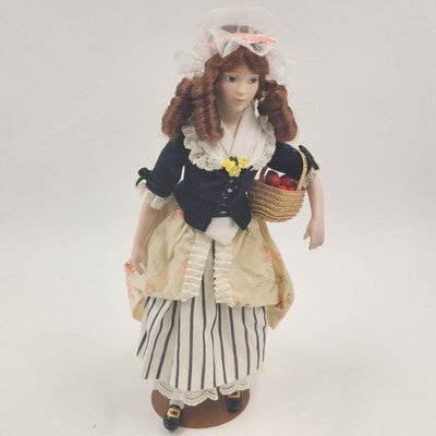 Franklin Heirloom Dolls Strawberry Girl Porcelain By Kate Lloyd Jones 1983 15"
