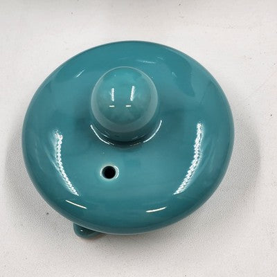 Pristine Blue Green Ceramic Teapot 16oz 4.5"H Glossy Kitchen China Serveware
