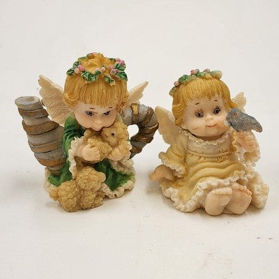 Popular Imports TS440 8pc Miniature Tea Set Angels Polystone Resin Decorative