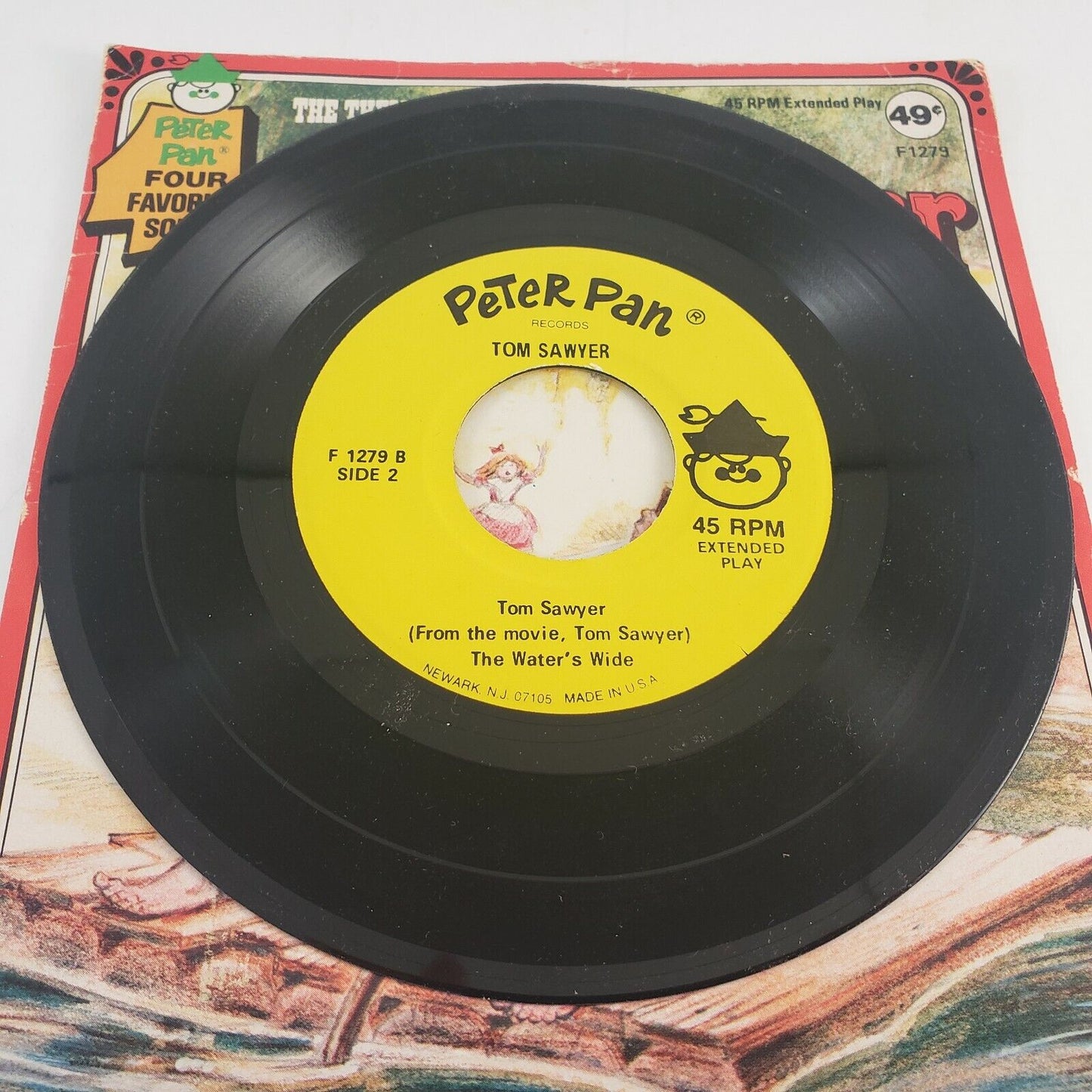 Tom Sawyer Theme 45 RPM EP Peter Pan Records F1279