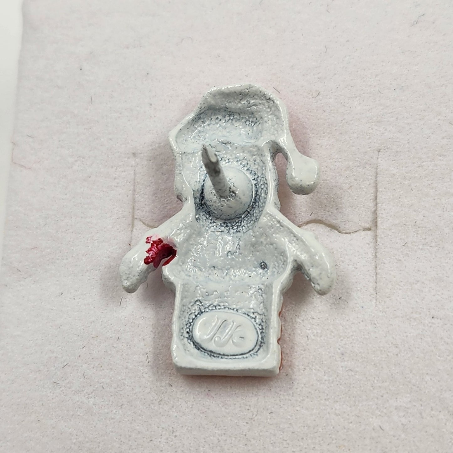 Jonette Jewelry Santa in Chimney Hand Painted Brooch Lapel Pin Metal Enamel .75"