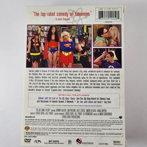 The Big Bang Theory Season 3 DVD 2009 Region 1 Warner