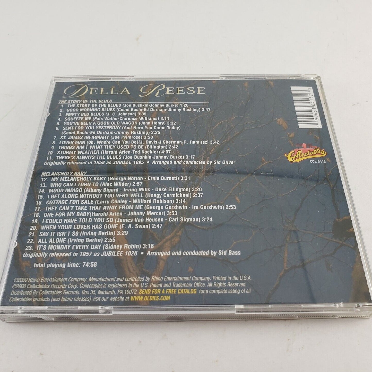 The Story of the Blues & Melancholy Baby Double Album 23 Song CD by Della Reese