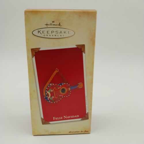 Hallmark Keepsake Christmas Ornament 2004 FELIZ NAVIDAD Guitar Handcrafted
