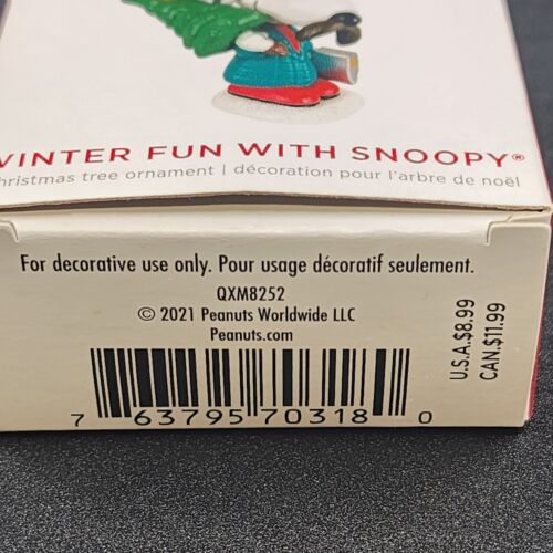 Hallmark Keepsake Christmas Ornament 2021 Peanuts WINTER FUN WITH SNOOPY