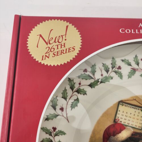 Lenox 2016 Annual Collector Holiday Plate 26th in Series Santa Checking List NIB