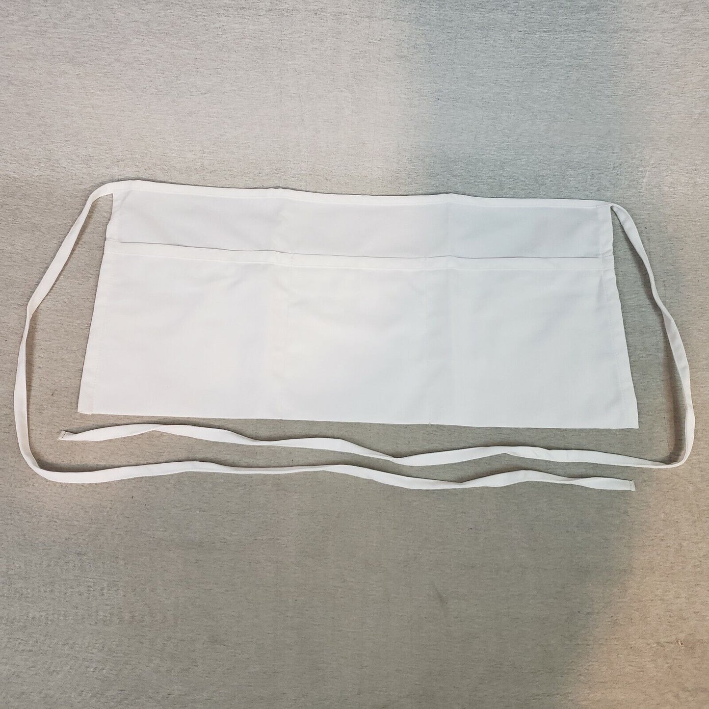 White Waist Server Apron 3 Pockets Poly/Cotton 11"L x 23"W Fame Fabrics F9 Style