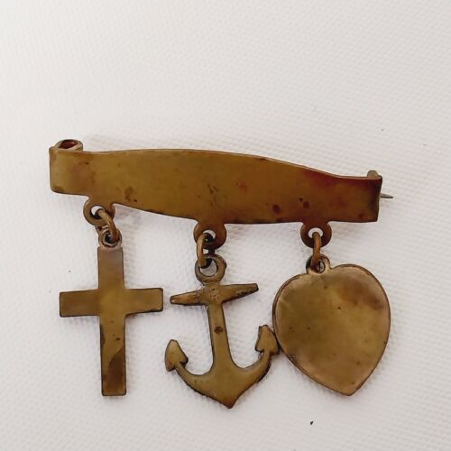 3 Religious Jewelry Jesus Cross Pendant Pin Bracelet Vintage 1950s Era