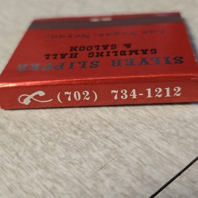 Silver Slipper Gambling Casino Saloon Las Vegas Nevada Matchbook Unused Vintage