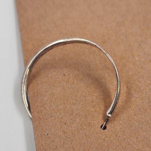 2 Pair Silver Tone Hoop Earrings Paisley Etched & Flat Round Lever Back
