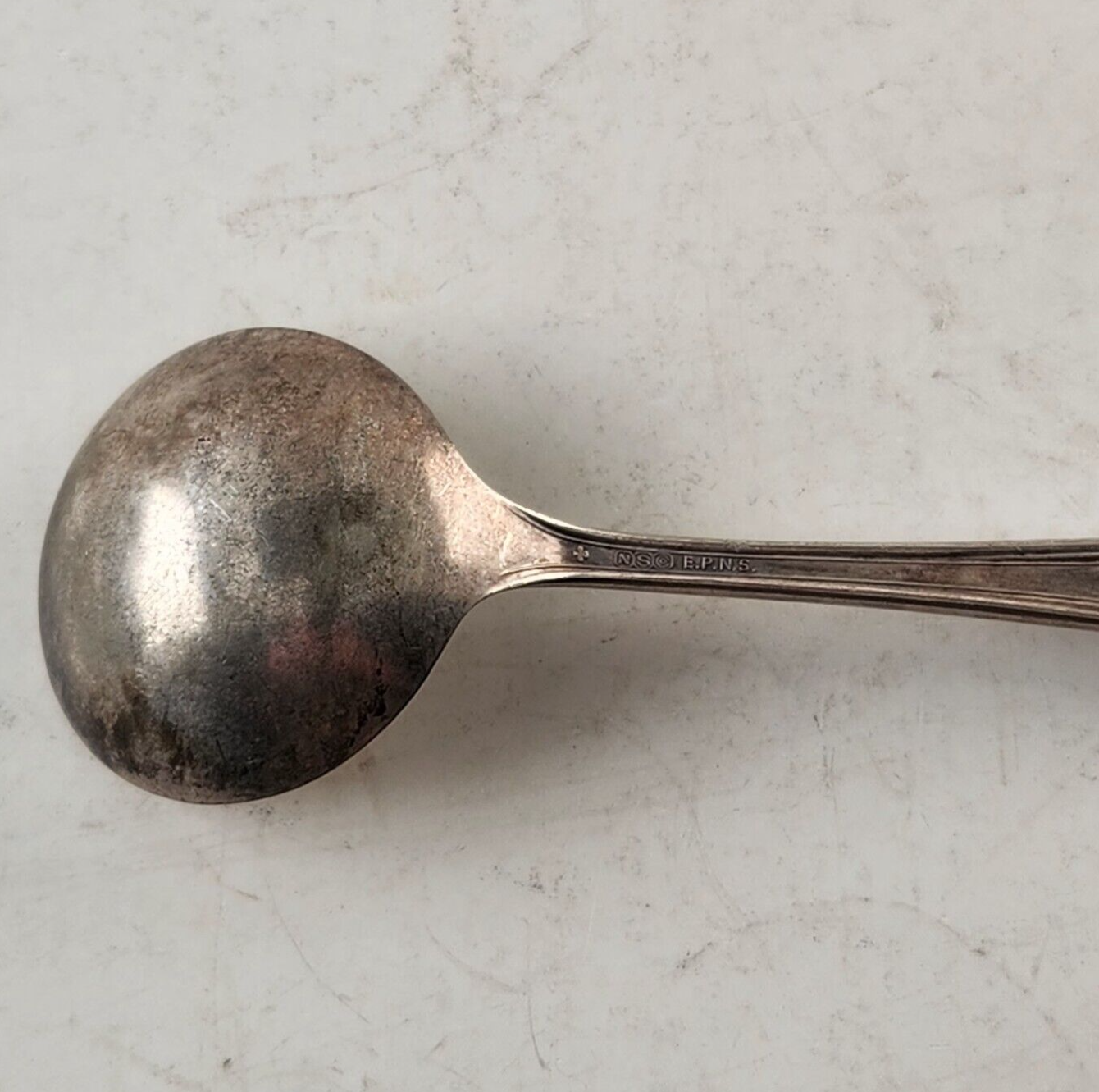 3 Round Dinner Spoons Electroplated Nickel Silver Unbranded 5" Long