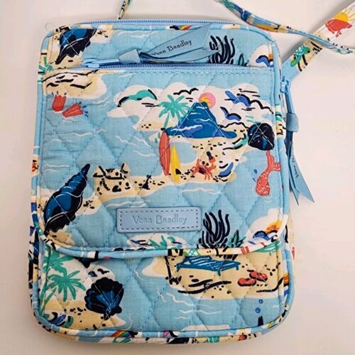 Vera Bradley RFID Mini Hipster Beach Treasures Crossbody Purse Cruise Nautical