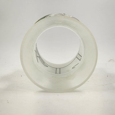 Glass Hurricane Candle Chimney 13"x6" Frosted w Hand Painted Christmas Pine Tree