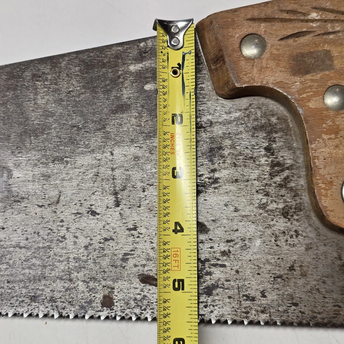 Disston No 1 Rancher 25.5" Crosscut Hand Saw Wood Handle USA Vintage