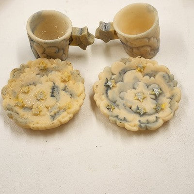 Popular Imports TS440 8pc Miniature Tea Set Angels Polystone Resin Decorative