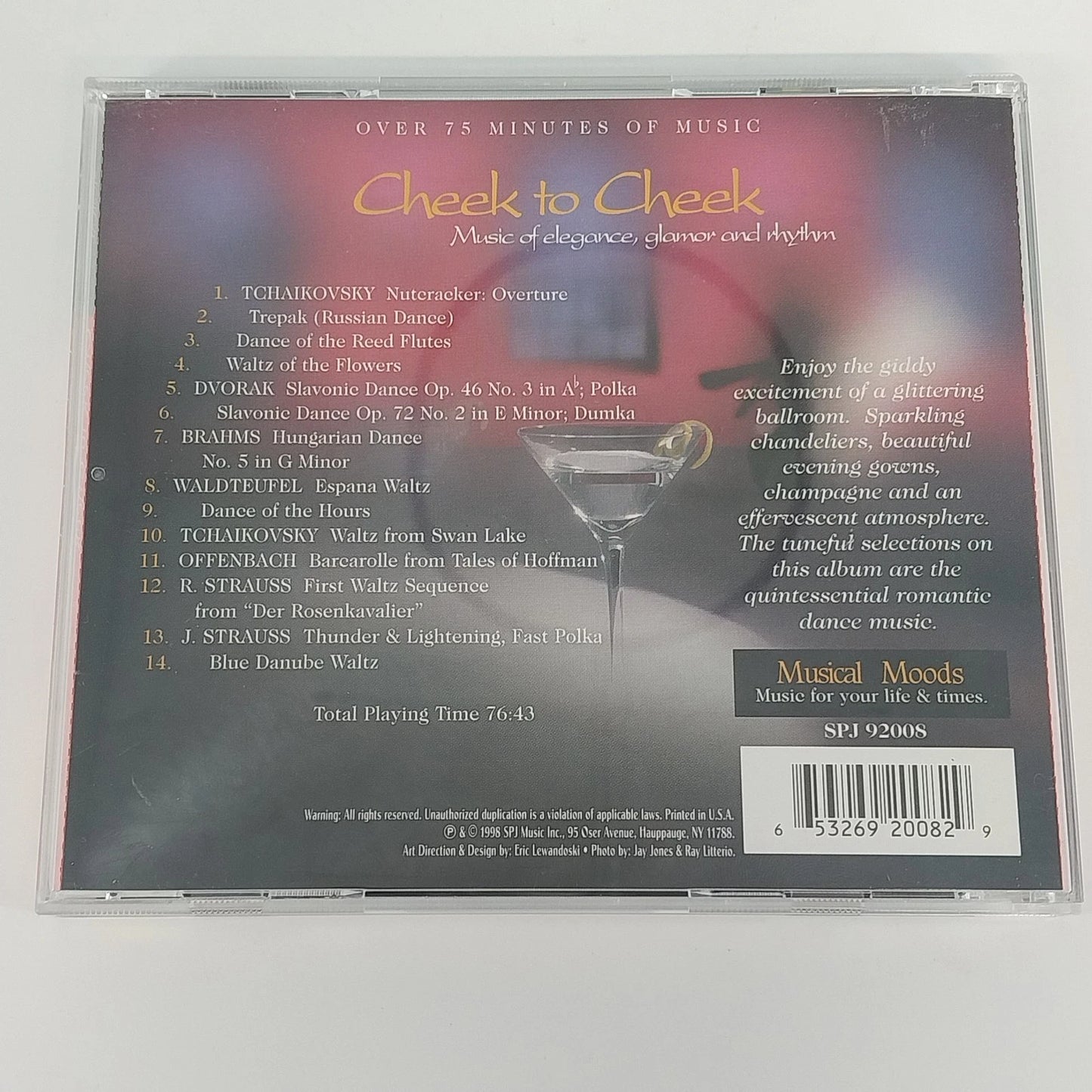 Cheek To Cheek Musical Moods CD Classical Ballroom Waltz Instrumental 1998 Vtg