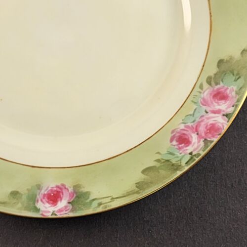 Luncheon Salad Plate 8¾" Vintage Elite Limoges France Hand Painted Gold Trim
