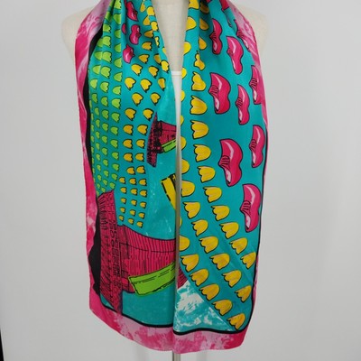 Robin Ruth Holland Tulip Wind Mill Wood Shoe Rectangle Scarf 64" 100% Polyester