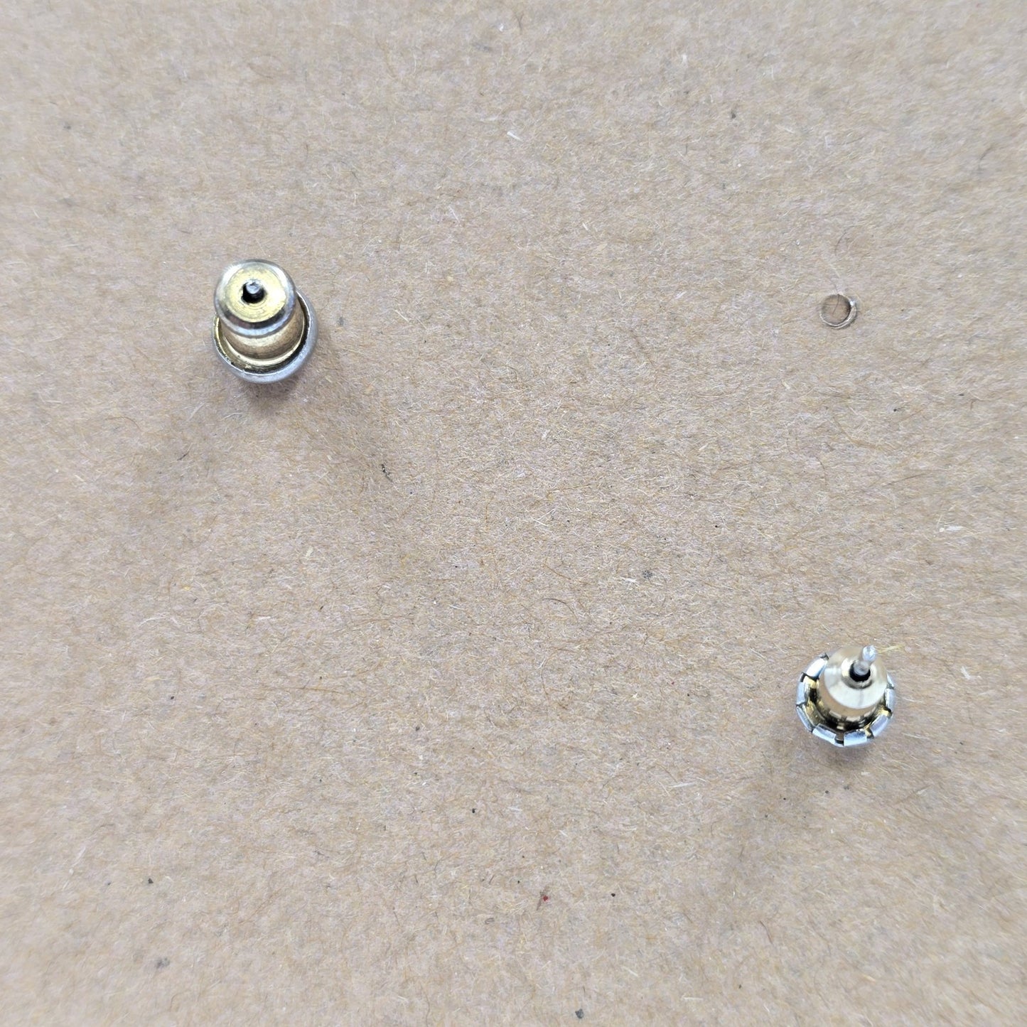 Earrings in Large Square Shiny Magenta with Gray Black Enameled 1.25" Push Back