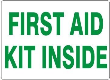 Noticester G-933814 "FIRST AID KIT INSIDE" - Sign 3x5 Vinyl Sticker