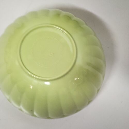 Melamine Salad Bowl Set Lime Green Vintage Taiwan Resin Molded Plastic 1980s