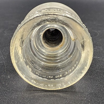 Pyrex MC Clear Glass Insulator NDD Code USA Made 2.5"x4" Vintage