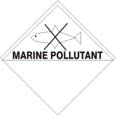 MARINE POLLUTANT Vinyl Placard Sign DOT HM-206 10.75"x10.75" Class 9