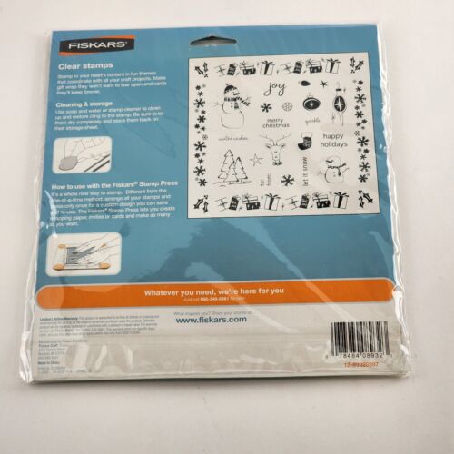3 Pks Holiday Themed Clear Plastic Stamps Unmounted Unopened NOS