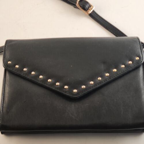 Collectif Black Evening Shoulder Hand Bag Purse With Adjustable Strap Vintage