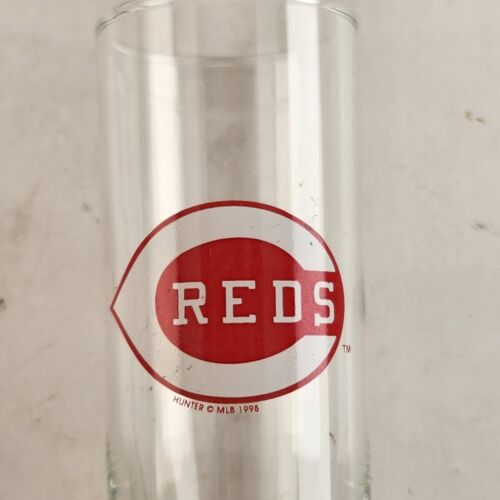 Set of 2 Cincinnati Reds Clear 2 Oz Game Day Shot Glasses Vintage MLB Baseball