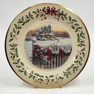 Lenox 2008 Annual Collector Christmas Plate 18th in Series Numbered Winter Home