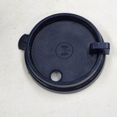 PNC Bank Lidded Insulated Coffee Cup Thermos with Sip Hole Cover Navy Blue 7"