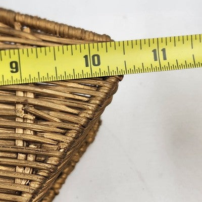 Basket Box Storage 10"Star Shape Large Hanging Wicker Natural Wood Color Weaving