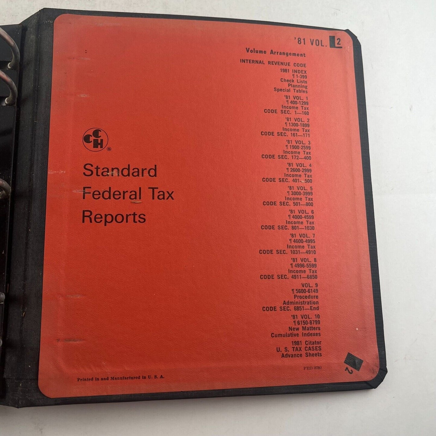 Standard Federal Tax Reporter CCH '81 Vol 2 Vintage Deductions Loses Bad Debt