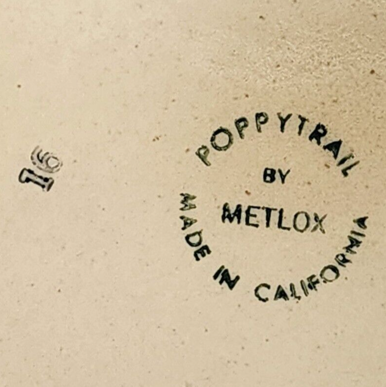 Vintage Metlox Poppytrail Vegetable Bowl – 8” Earthenware Ceramic with Handle | Homestead Provincial | Collectible Kitchenware from California